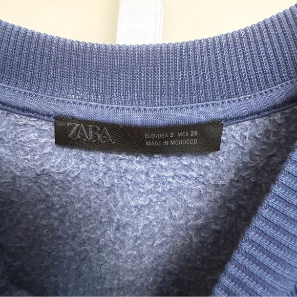 Zara Blue Crewneck Sweater size S - Picture 3 of 4